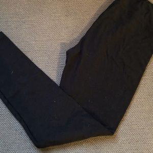 Solid black leggings